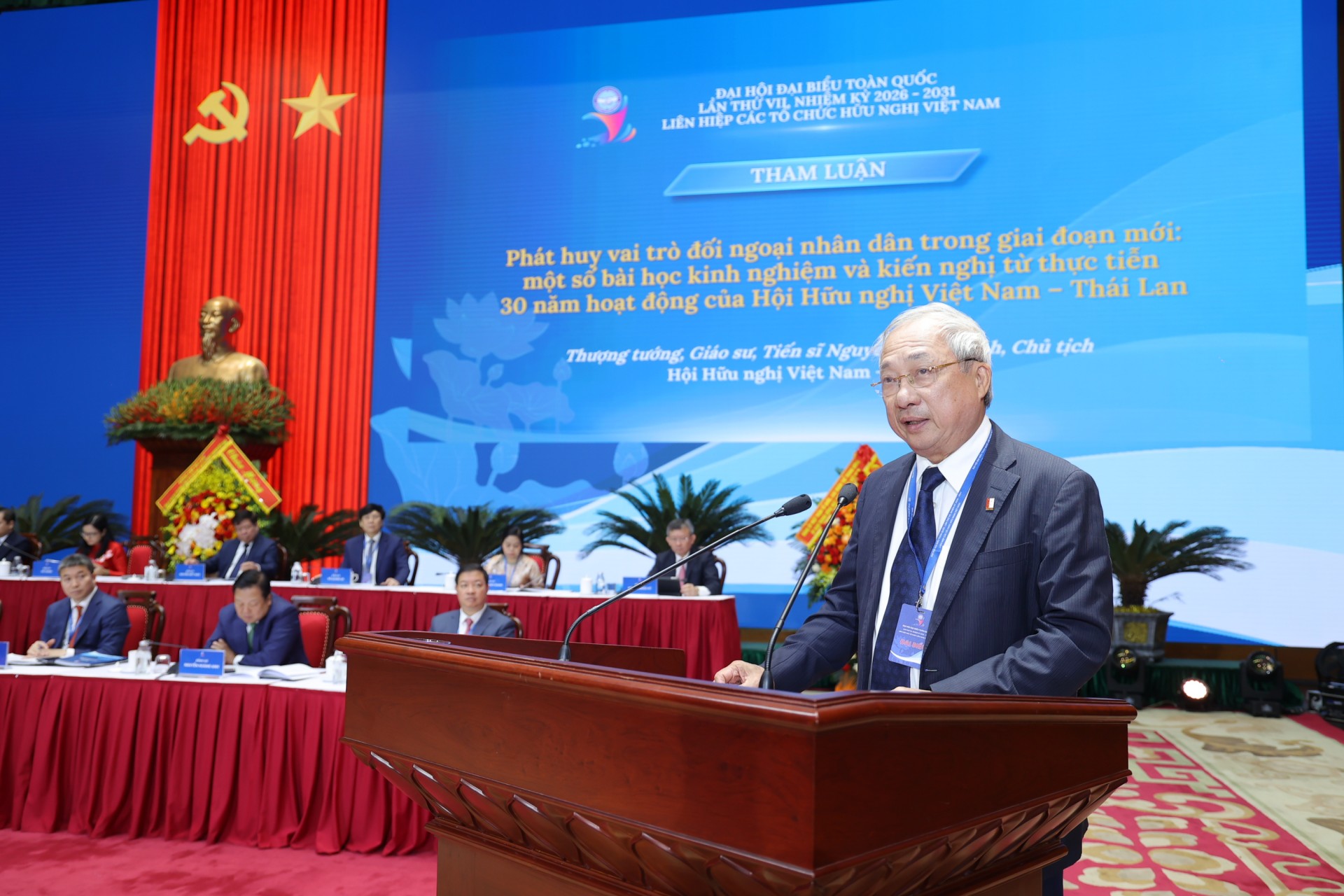 Senior Lieutenant General, Professor, Doctor of Science Nguyễn Văn Thành, President of the Vietnam–Thailand Friendship Association. (Photo: Dinh Hoa) Senior Lieutenant General, Professor, Doctor of Science Nguyễn Văn Thành, President of the Vietnam–Thailand Friendship Association. (Photo: Dinh Hoa)