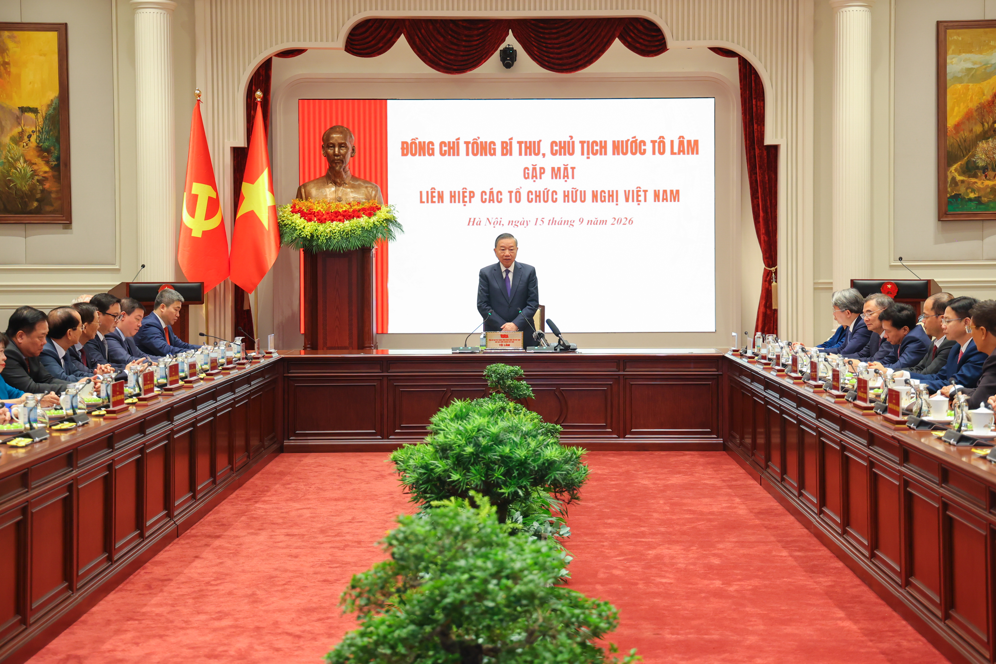 Tổng Bí thư, Chủ tịch nước Tô Lâm phát biểu tại buổi gặp mặt.
