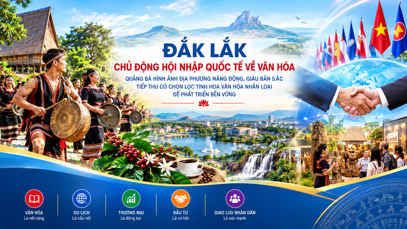 Đắk Lắk gắn quảng bá văn hóa với du lịch, thương mại và đầu tư Đắk Lắk gắn quảng bá văn hóa với du lịch, thương mại và đầu tư