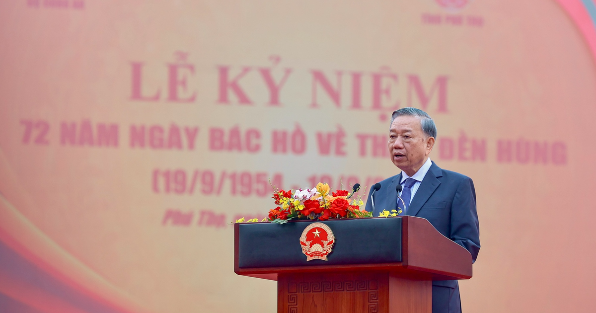 Phát biểu của Tổng Bí thư, Chủ tịch nước Tô Lâm tại Lễ kỷ niệm 72 năm Ngày Bác Hồ về thăm Đền Hùng Phát biểu của Tổng Bí thư, Chủ tịch nước Tô Lâm tại Lễ kỷ niệm 72 năm Ngày Bác Hồ về thăm Đền Hùng