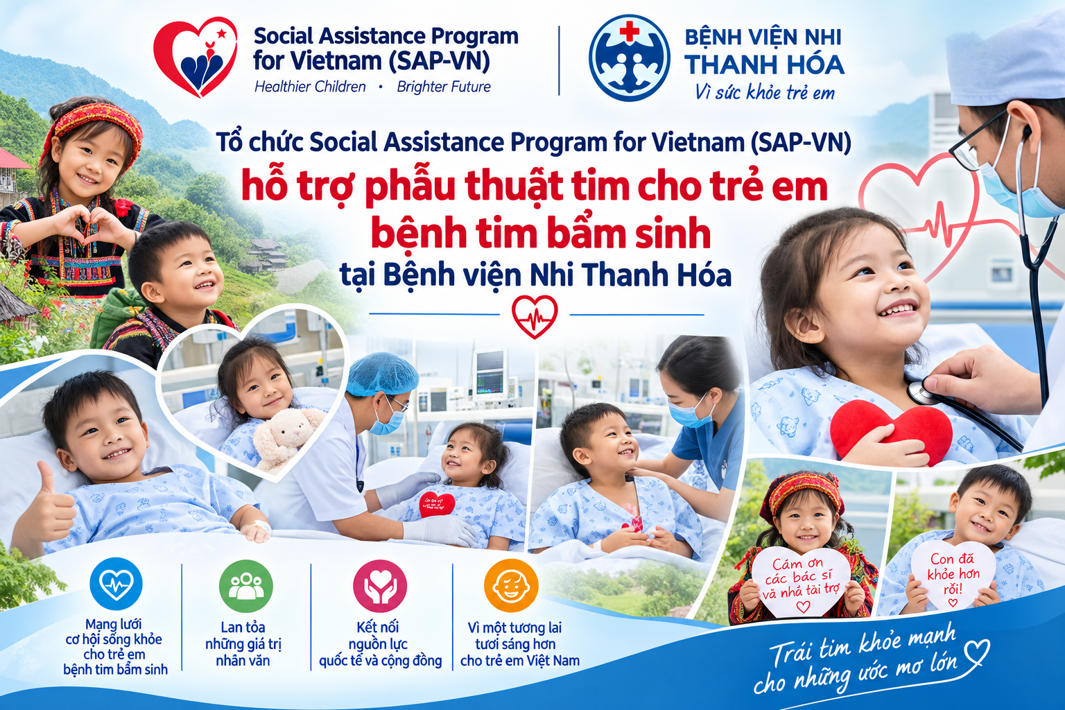 Thanh Hóa tiếp nhận 2 dự án hỗ trợ trẻ em mắc tim bẩm sinh và chăm sóc mắt Thanh Hóa tiếp nhận 2 dự án hỗ trợ trẻ em mắc tim bẩm sinh và chăm sóc mắt