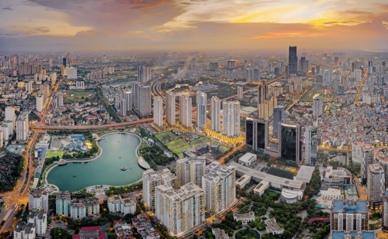 A view of Ha Noi from above (Illustrative photo). A view of Ha Noi from above (Illustrative photo).