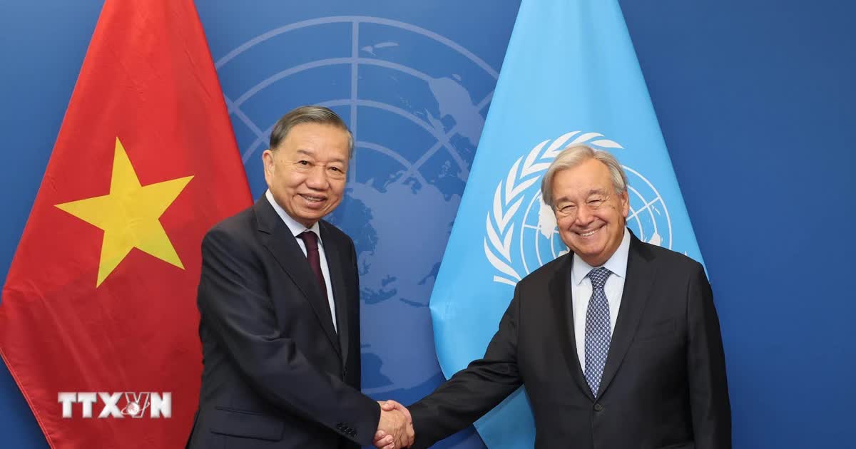 Tổng Bí thư, Chủ tịch nước Tô Lâm gặp Tổng Thư ký Liên hợp quốc António Guterres Tổng Bí thư, Chủ tịch nước Tô Lâm gặp Tổng Thư ký Liên hợp quốc António Guterres