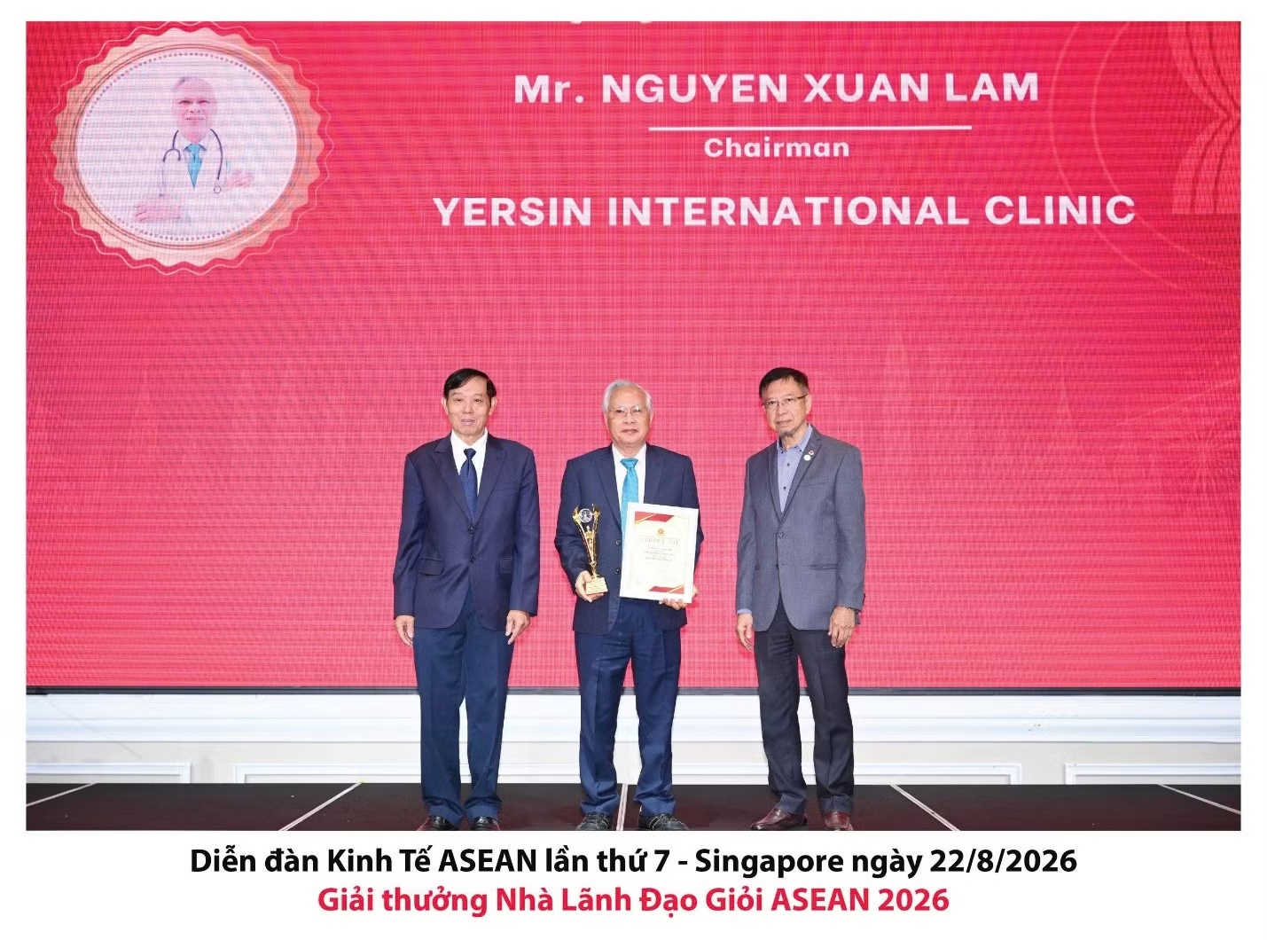 Phòng khám Đa khoa Quốc tế Yersin ghi dấu ấn với 3 danh hiệu tại ASEAN Award 2026 Phòng khám Đa khoa Quốc tế Yersin ghi dấu ấn với 3 danh hiệu tại ASEAN Award 2026