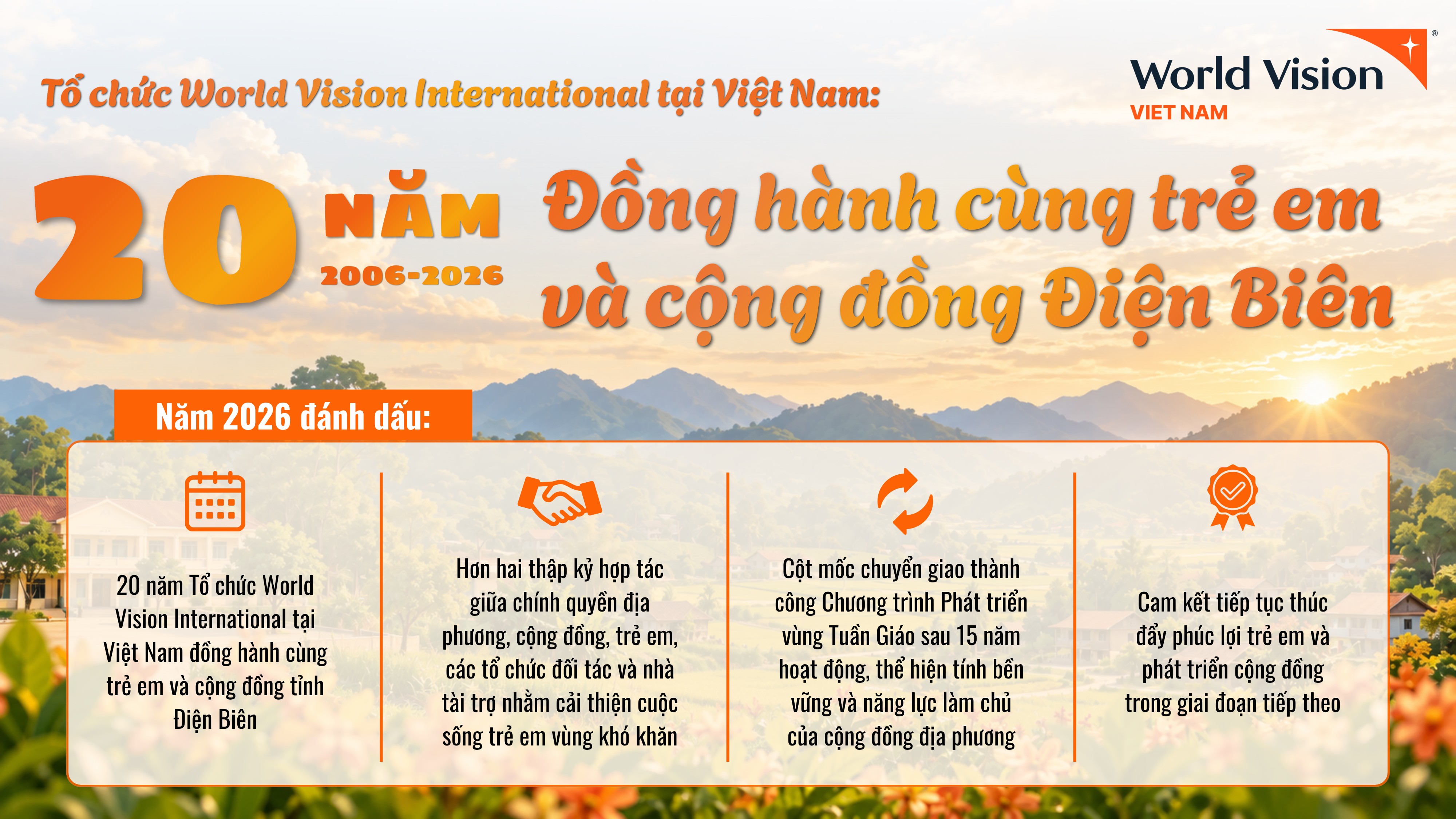 Tổ chức World Vision International tại Việt Nam: 20 năm đồng hành cùng trẻ em và cộng đồng Điện Biên