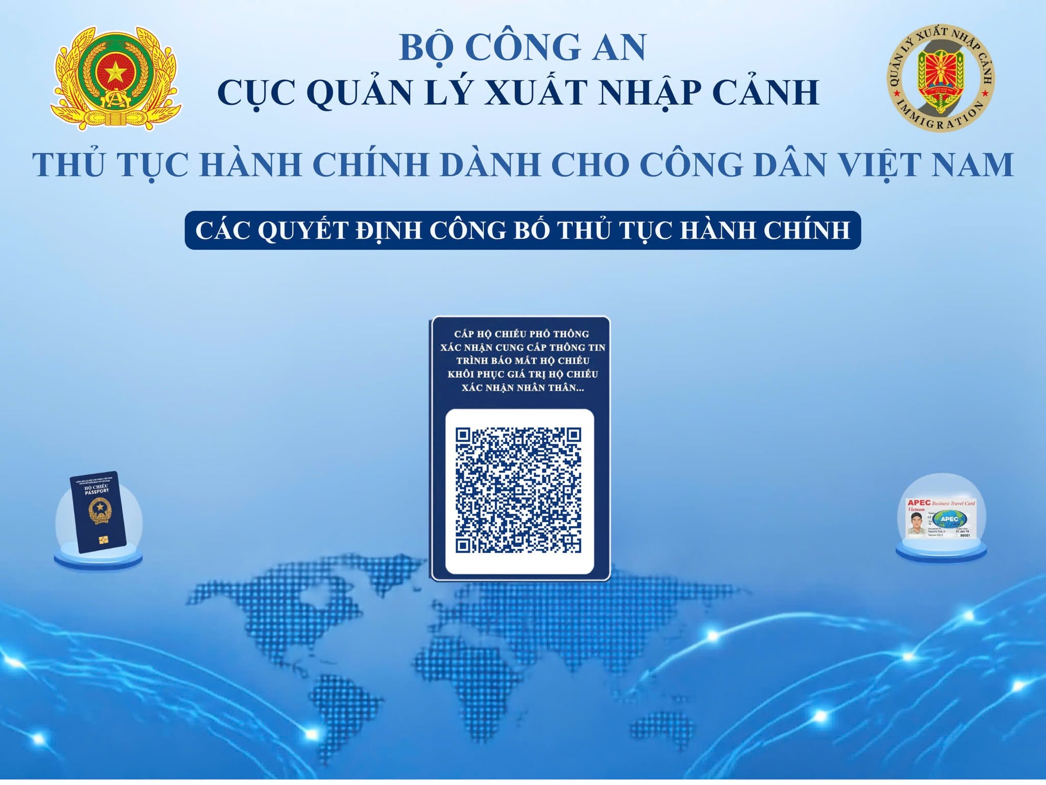 Tra cứu nhanh thủ tục hành chính về xuất nhập cảnh qua mã QR Tra cứu nhanh thủ tục hành chính về xuất nhập cảnh qua mã QR
