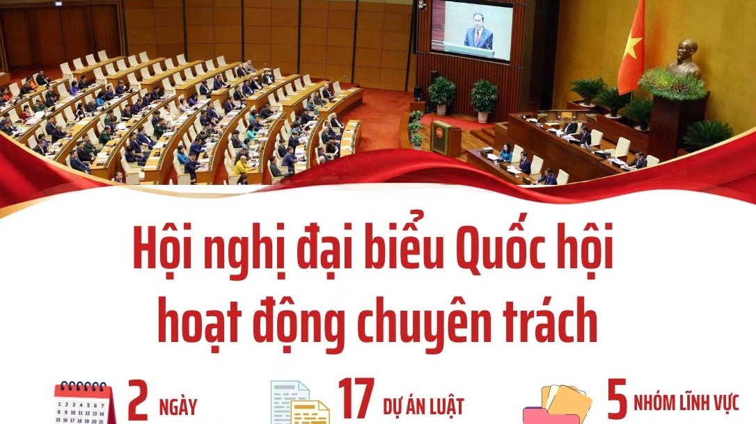 [Infographic] Hội nghị đại biểu Quốc hội hoạt động chuyên trách thứ nhất, nhiệm kỳ khóa XVI