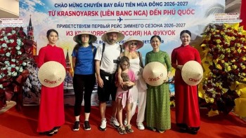 Phú Quốc đón gần 400 khách Nga trên chuyến bay thẳng đầu tiên mùa đông 2026-2027
