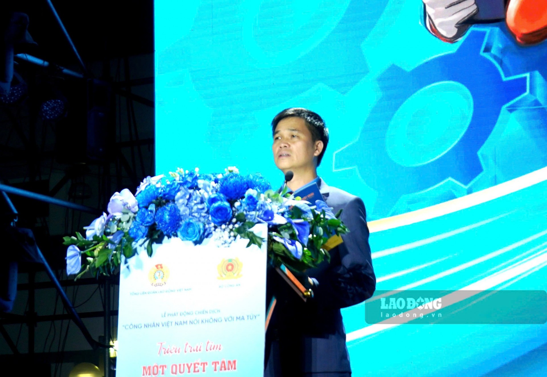 Phó Chủ tịch Thường trực Tổng Liên đoàn Lao động Việt Nam Ngọ Duy Hiểu phát biểu. (Ảnh: T.L) Phó Chủ tịch Thường trực Tổng Liên đoàn Lao động Việt Nam Ngọ Duy Hiểu phát biểu. (Ảnh: T.L)