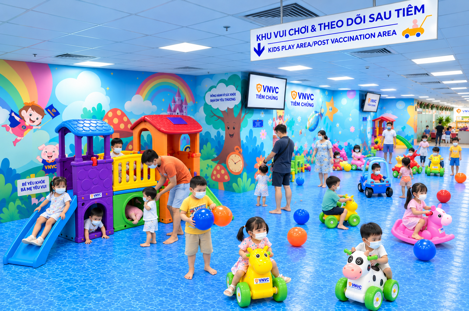 Nhiều gia đình chia sẻ sau tiêm vắc xin tay chân miệng tại VNVC, trẻ vẫn ăn uống, vui chơi và sinh hoạt bình thường, giúp phụ huynh thêm yên tâm. Ảnh: Mộc Thảo Nhiều gia đình chia sẻ sau tiêm vắc xin tay chân miệng tại VNVC, trẻ vẫn ăn uống, vui chơi và sinh hoạt bình thường, giúp phụ huynh thêm yên tâm. Ảnh: Mộc Thảo
