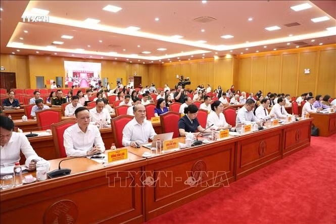 Quang cảnh hội thảo khoa học nhân kỷ niệm 150 năm Ngày sinh nhà báo Huỳnh Thúc Kháng (1/10/1876 - 1/10/2026). (Ảnh: Vũ Hoàng Giang/TTXVN)