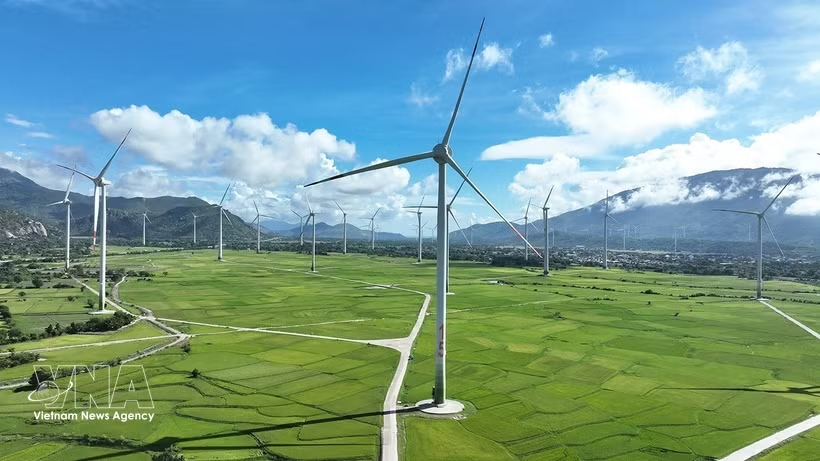 Wind farm in Thuan Nam commune, Khanh Hoa province (Illustrative photo: VNA)