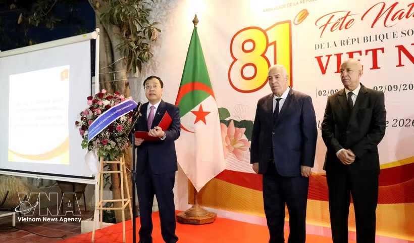 Vietnamese Ambassador to Algeria Vu Duy Long speaks at the ceremony celebrating Vietnam’s 81st National Day anniversary in Algiers on October 4, 2026. (Photo: VNA) Vietnamese Ambassador to Algeria Vu Duy Long speaks at the ceremony celebrating Vietnam’s 81st National Day anniversary in Algiers on October 4, 2026. (Photo: VNA)