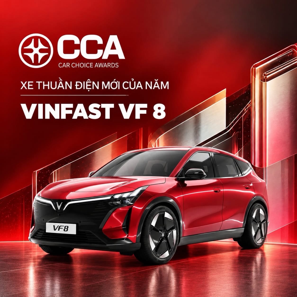 VinFast VF 8 thế hệ mới chiến thắng ở hạng mục “Xe thuần điện mới của năm”. VinFast VF 8 thế hệ mới chiến thắng ở hạng mục “Xe thuần điện mới của năm”.