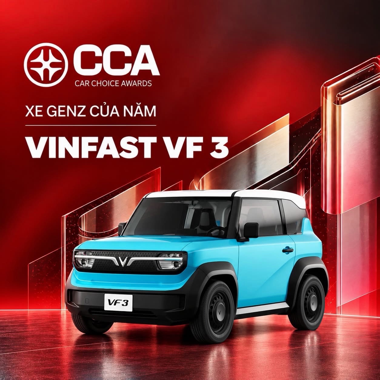 VinFast VF 3 được vinh danh ở hạng mục “Xe GenZ của năm” VinFast VF 3 được vinh danh ở hạng mục “Xe GenZ của năm”
