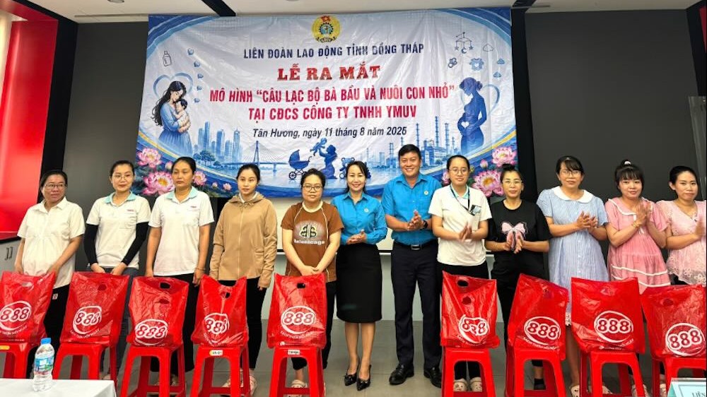 Đồng Tháp: 10 câu lạc bộ hỗ trợ nữ công nhân mang thai, nuôi con nhỏ