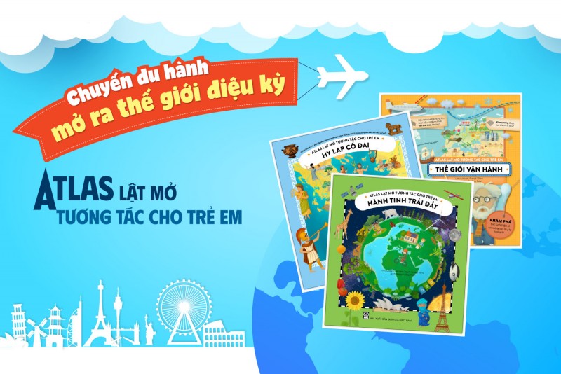 Atlas lật mở tương tác cho trẻ em - Những chuyến du hành từ trang sách