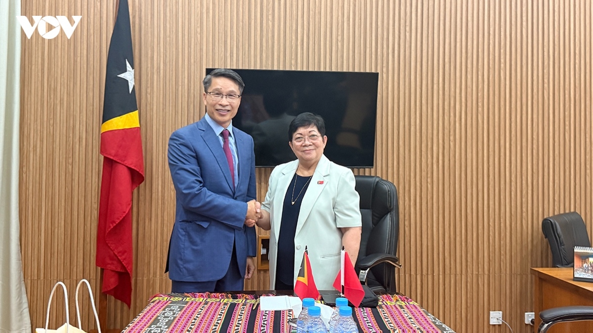 President of the National Parliament of Timor-Leste Maria Fernanda Lay receives Vietnamese Ambassador to Timor-Leste Pham Binh Dam in Dili on October 14. President of the National Parliament of Timor-Leste Maria Fernanda Lay receives Vietnamese Ambassador to Timor-Leste Pham Binh Dam in Dili on October 14.