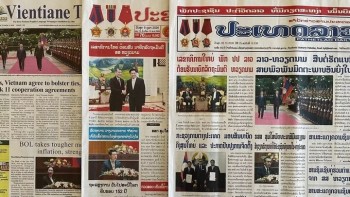 ប្រព័ន្ធផ្សព្វផ្សាយឡាវ និងកម្ពុជា សង្កត់ធ្ងន់លើលទ្ធផលជាក់ស្តែងពីដំណើរទស្សនកិច្ចរបស់នាយករដ្ឋមន្ត្រី Le Minh Hung