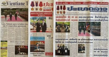 ប្រព័ន្ធផ្សព្វផ្សាយឡាវ និងកម្ពុជា សង្កត់ធ្ងន់លើលទ្ធផលជាក់ស្តែងពីដំណើរទស្សនកិច្ចរបស់នាយករដ្ឋមន្ត្រី Le Minh Hung