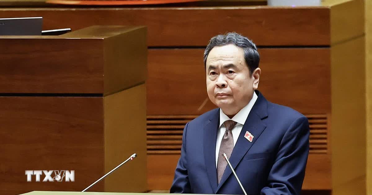 Chủ tịch Quốc hội Trần Thanh Mẫn phát biểu khai mạc Kỳ họp thứ hai, Quốc hội khóa XVI. (Ảnh: An Đăng/TTXVN) Chủ tịch Quốc hội Trần Thanh Mẫn phát biểu khai mạc Kỳ họp thứ hai, Quốc hội khóa XVI. (Ảnh: An Đăng/TTXVN)