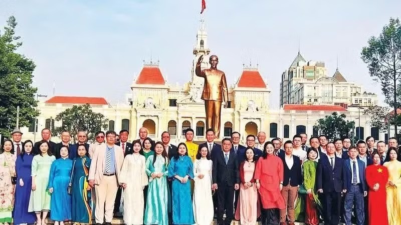 ប្រតិភូអាណិកជនចូលរួមកិច្ចជួបជុំប្រតិភូជនជាតិវៀតណាមនៅក្រៅប្រទេស អបអរសាទរបុណ្យចូលឆ្នាំថ្មីប្រពៃណីជាតិ ឆ្នាំមមី នព្វស័ក ឆ្នាំ ២០២៦ នៅទីក្រុង Ho Chi Minh។