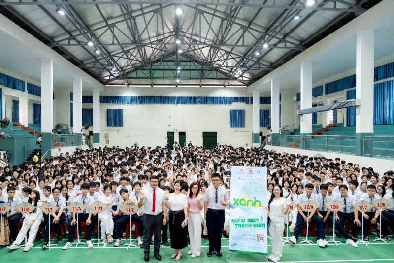 Hành trình Tiếng nói Xanh mùa 4 đến với Trường THPT Nguyễn Huệ (TP Huế), mở ra những trao đổi về môi trường, phát triển bền vững và vai trò của người trẻ trong việc chủ động tìm kiếm giải pháp cho các vấn đề thực tiễn. (Ảnh: BTC)