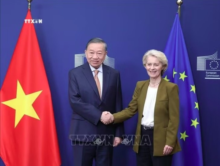 General Secretary of the Communist Party of Vietnam (CPV) Central Committee and President To Lam and European Commission President Ursula von der Leyen. (Photo: VNA) General Secretary of the Communist Party of Vietnam (CPV) Central Committee and President To Lam and European Commission President Ursula von der Leyen. (Photo: VNA)