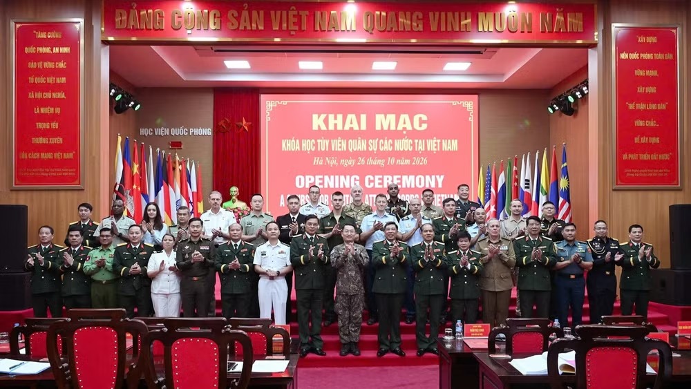 Khai mạc khóa học tùy viên quân sự các nước tại Việt Nam. (Ảnh: CTV) Khai mạc khóa học tùy viên quân sự các nước tại Việt Nam. (Ảnh: CTV)