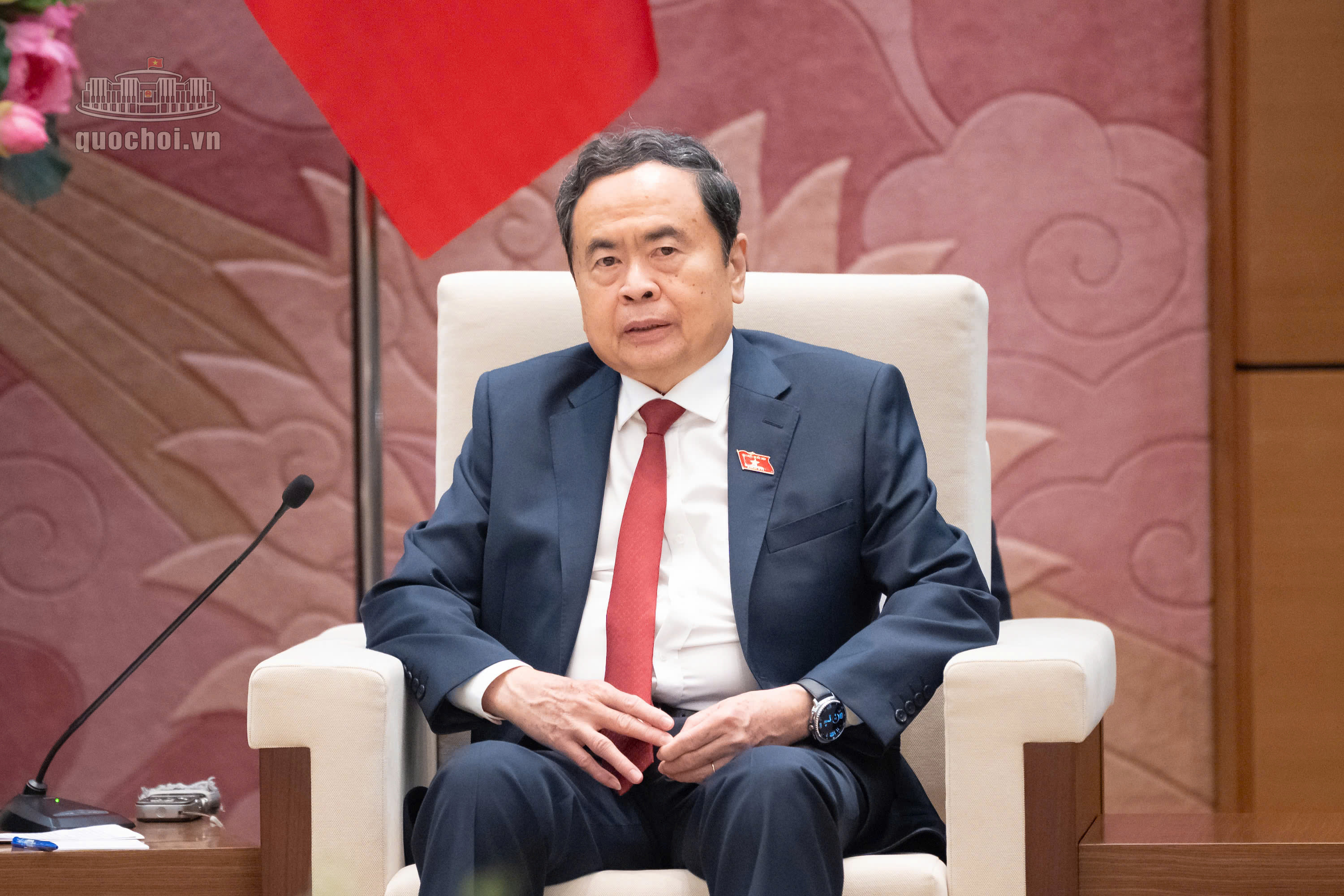 Chủ tịch Quốc hội Trần Thanh Mẫn phát biểu tại cuộc tiếp Chủ tịch Quốc hội Trần Thanh Mẫn phát biểu tại cuộc tiếp