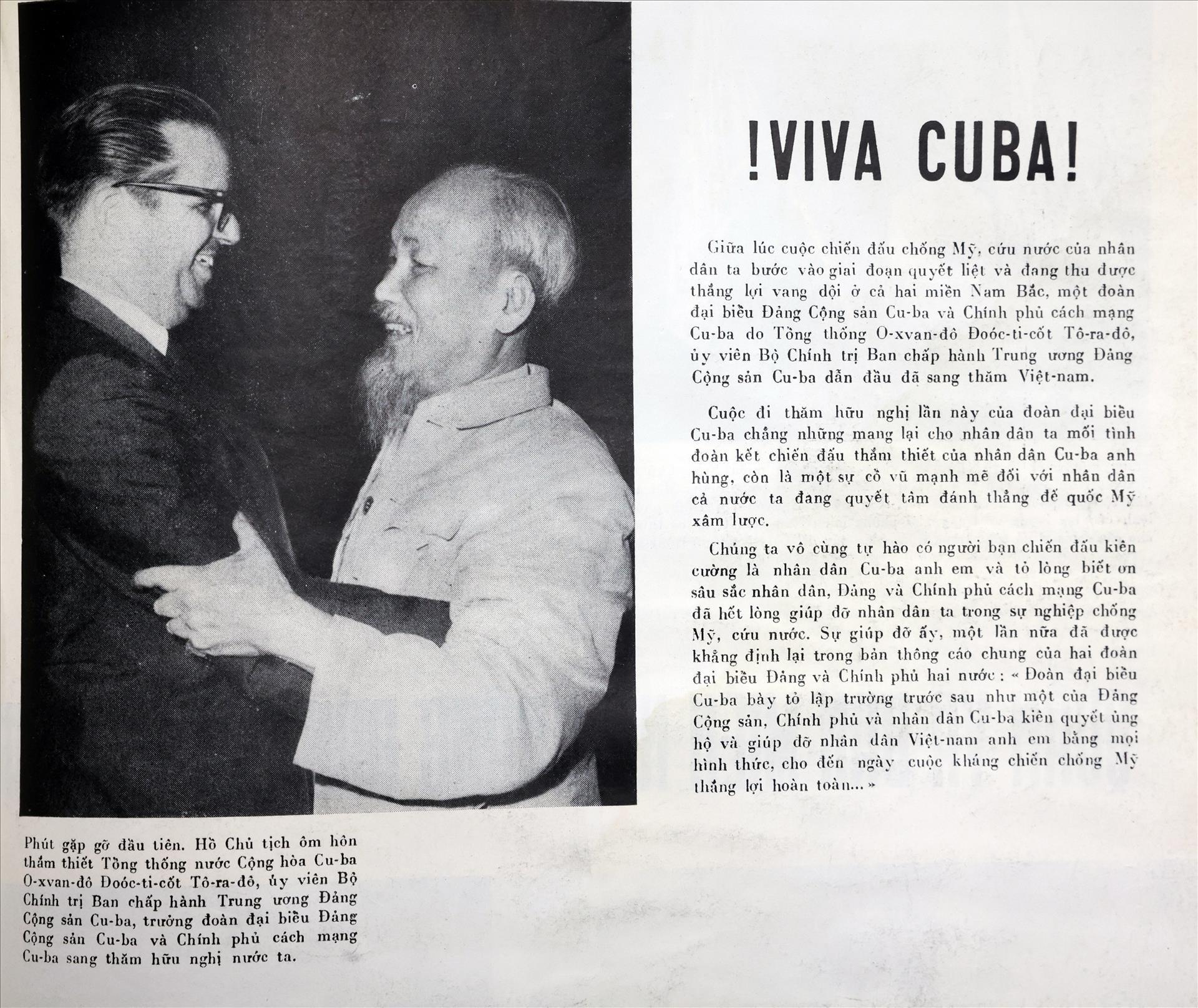 60 năm chuyến thăm Việt Nam đầu tiên của đoàn cấp cao Cuba