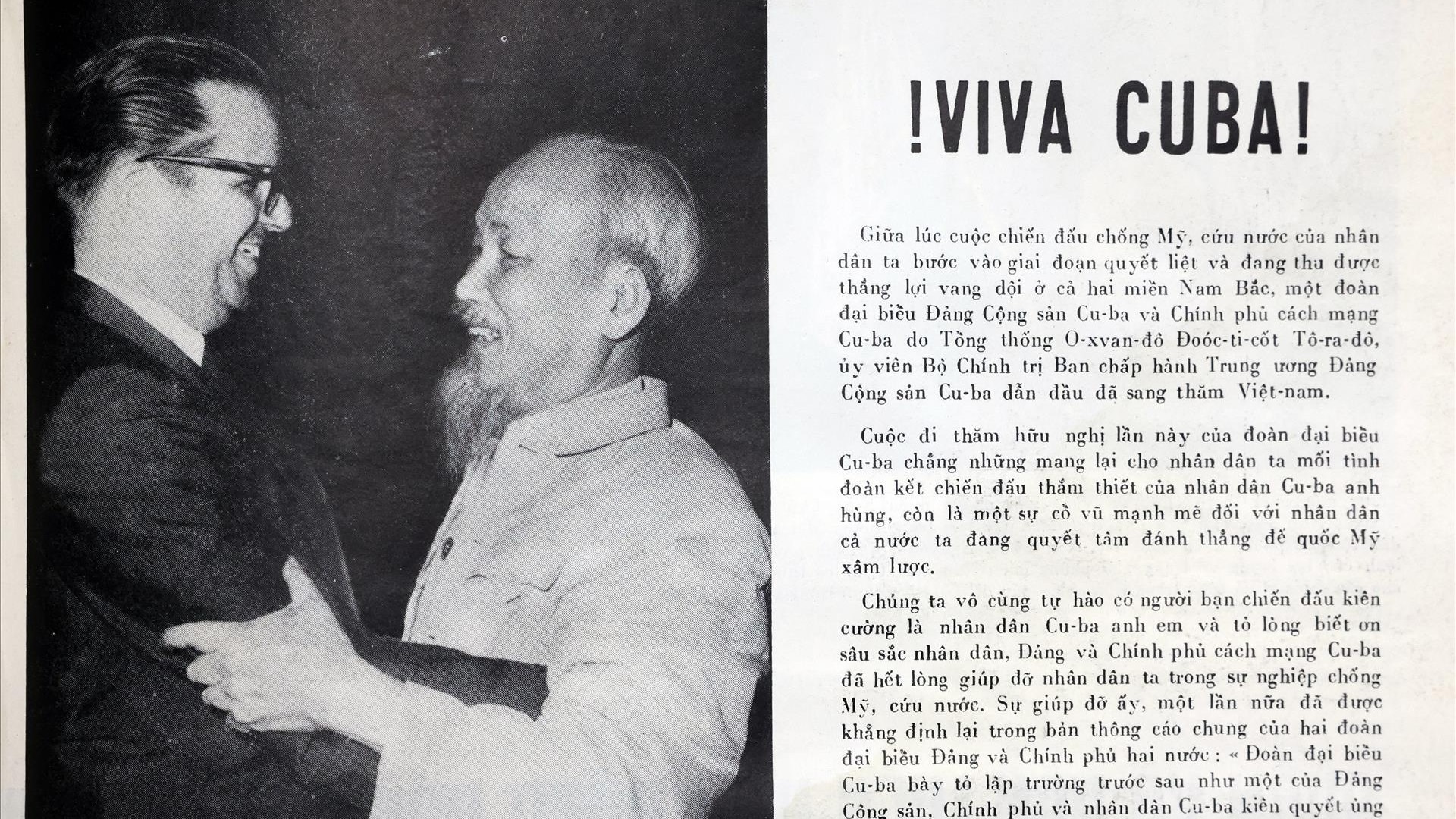 60 năm chuyến thăm Việt Nam đầu tiên của đoàn cấp cao Cuba