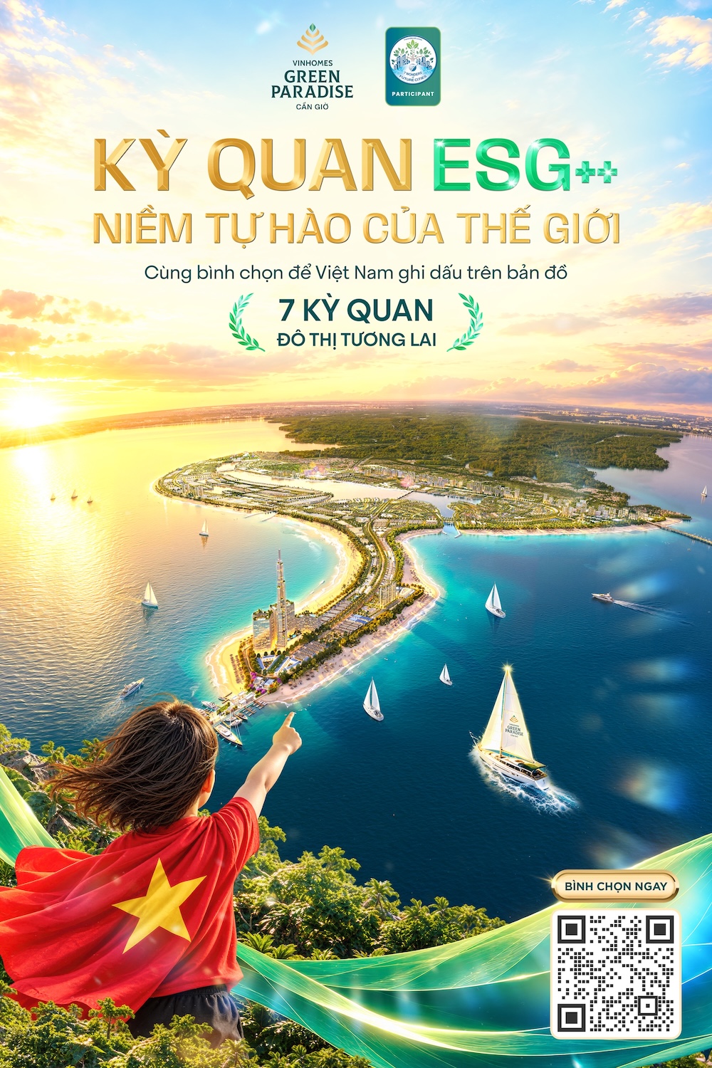 Dự án Vinhomes Green Paradise (Cần Giờ, TP.HCM) chính thức bước vào vòng bình chọn toàn cầu của chiến dịch “7 Kỳ quan Đô thị Tương lai” do New7Wonders khởi xướng. Dự án Vinhomes Green Paradise (Cần Giờ, TP.HCM) chính thức bước vào vòng bình chọn toàn cầu của chiến dịch “7 Kỳ quan Đô thị Tương lai” do New7Wonders khởi xướng.