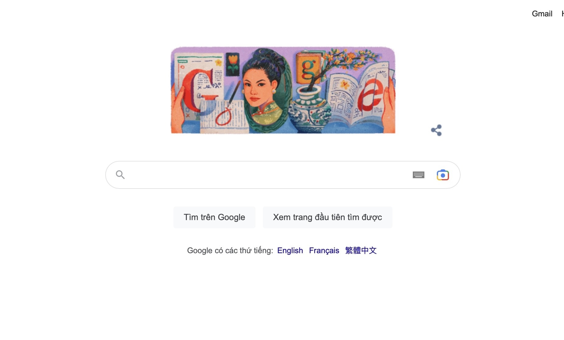 Google создал дудл в честь первого женского главного редактора во Вьетнаме Шыонг Нгует Ань