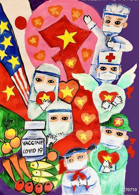 Ученица 8-го класса из Хошимина получила специальный приз конкурса рисунков на COVID-19 Ученица 8-го класса из Хошимина получила специальный приз конкурса рисунков на тему COVID-19