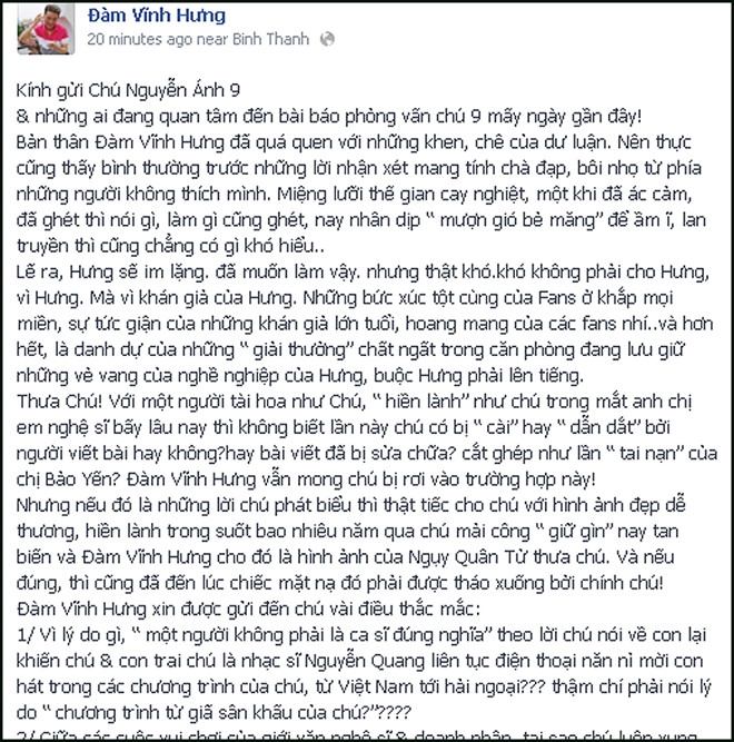 Đàm Vĩnh Hưng và những scandals đình đám nhất showbiz Việt dam vinh hung va nhung scandals tai tieng