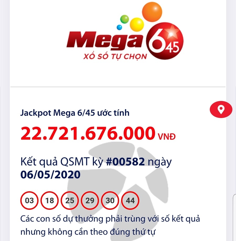 ket qua xo so vietlott mega 645 toi ngay 652020 hon 21 ti dong goi ten ai