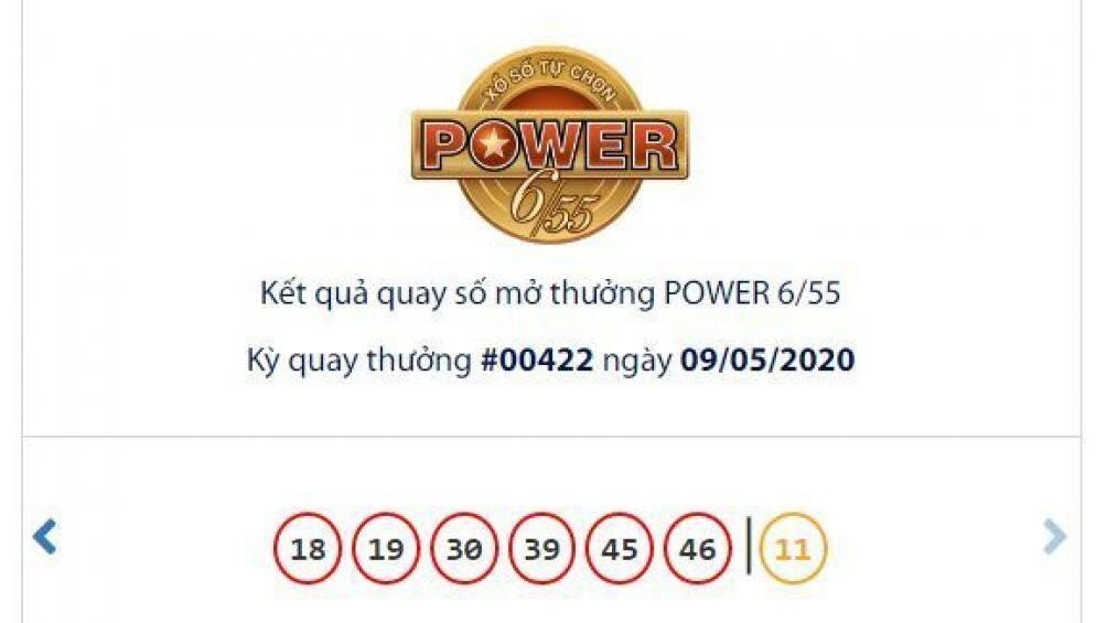 Kết quả xổ số Vietlott Power 6/55 tối ngày 9/5/2020 mới nhất: "Nổ" hơn 178 tỉ đồng ngày cuối tuần ket qua xo so vietlott power 655 toi ngay 952020 moi nhat no hon 178 ti dong ngay cuoi tuan