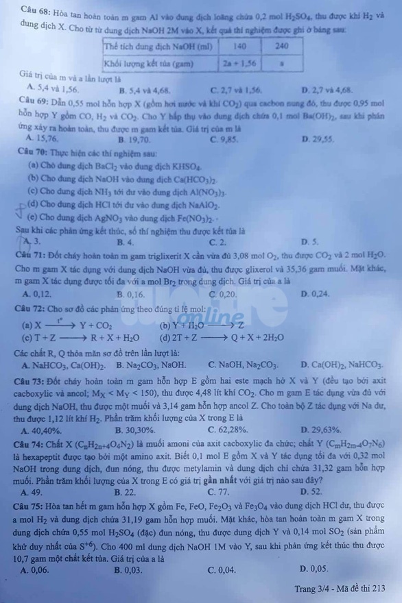 Cập nhật đề thi môn Hóa học THPT quốc gia 2019 cap nhat de thi mon hoa hoc thpt quoc gia 2019