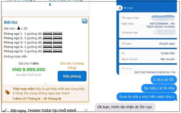 Đặt villa 10 triệu ở Vũng Tàu, khách nhận được căn phòng thua xa nhà nghỉ dat villa 10 trieu o vung tau khach nhan duoc can phong thua xa nha nghi