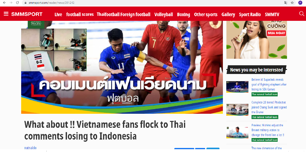 ld bong da thai lan chan nguoi viet do fan ha he cham choc mon lau thai