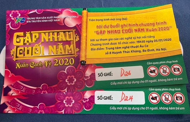 Thông báo ngưng sản xuất, bất ngờ xuất hiện vé xem "Gặp nhau cuối năm 2020" trên mạng xã hội thong bao ngung san xuat bat ngo xuat hien ve xem gap nhau cuoi nam 2020 tren mang xa hoi