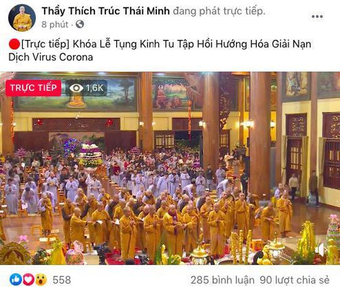 Chùa Ba Vàng chưa xin phép cơ quan chức năng tổ chức "hóa giải nạn dịch" virus corona chua ba vang chua xin phep co quan chuc nang to chuc hoa giai nan dich virus corona