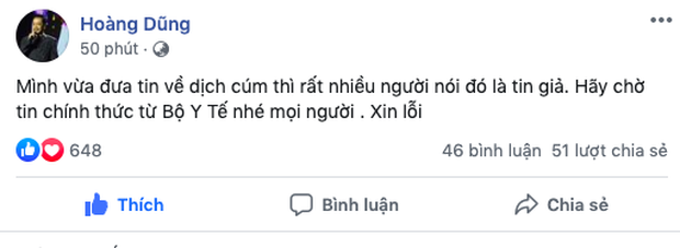 NSND Hoàng Dũng và "đả nữ" Ngô Thanh Vân đồng loạt xin lỗi vì đưa tin giả về dịch corona nsnd hoang dung va da nu ngo thanh van dong loat xin loi vi dua tin gia ve dich corona