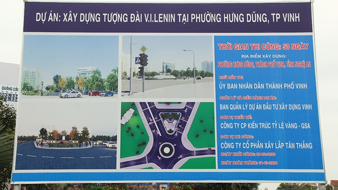 Nghệ An và Ulyanovsk (Nga) xây dựng tượng đài Lenin tại thành phố Vinh nghe an dau tu hon 8 ty xay dung tuong dai lenin tai thanh pho vinh