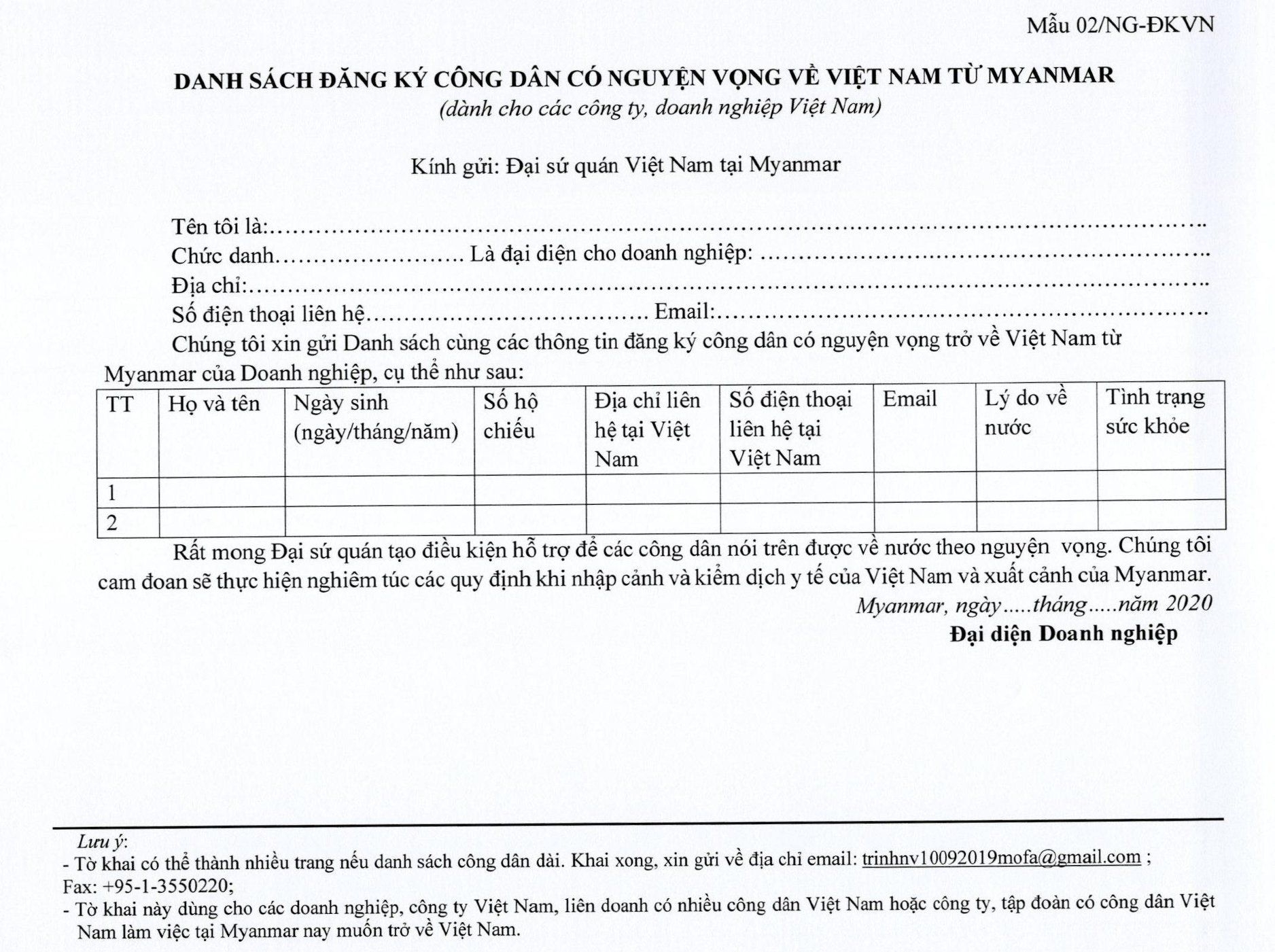 Đại sứ quán Việt Nam tại Myanmar khuyến nghị công dân bình tĩnh khuyen cao cua dai su quan viet nam tai myanmar ve tinh hinh covid 19