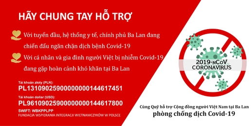 Cộng đồng Người Việt Nam tại Ba Lan kêu gọi thành lập Quỹ ủng hộ chống dịch COVID-19 cong dong nguoi viet nam tai ba lan keu goi thanh lap quy ung ho chong dich covid 19