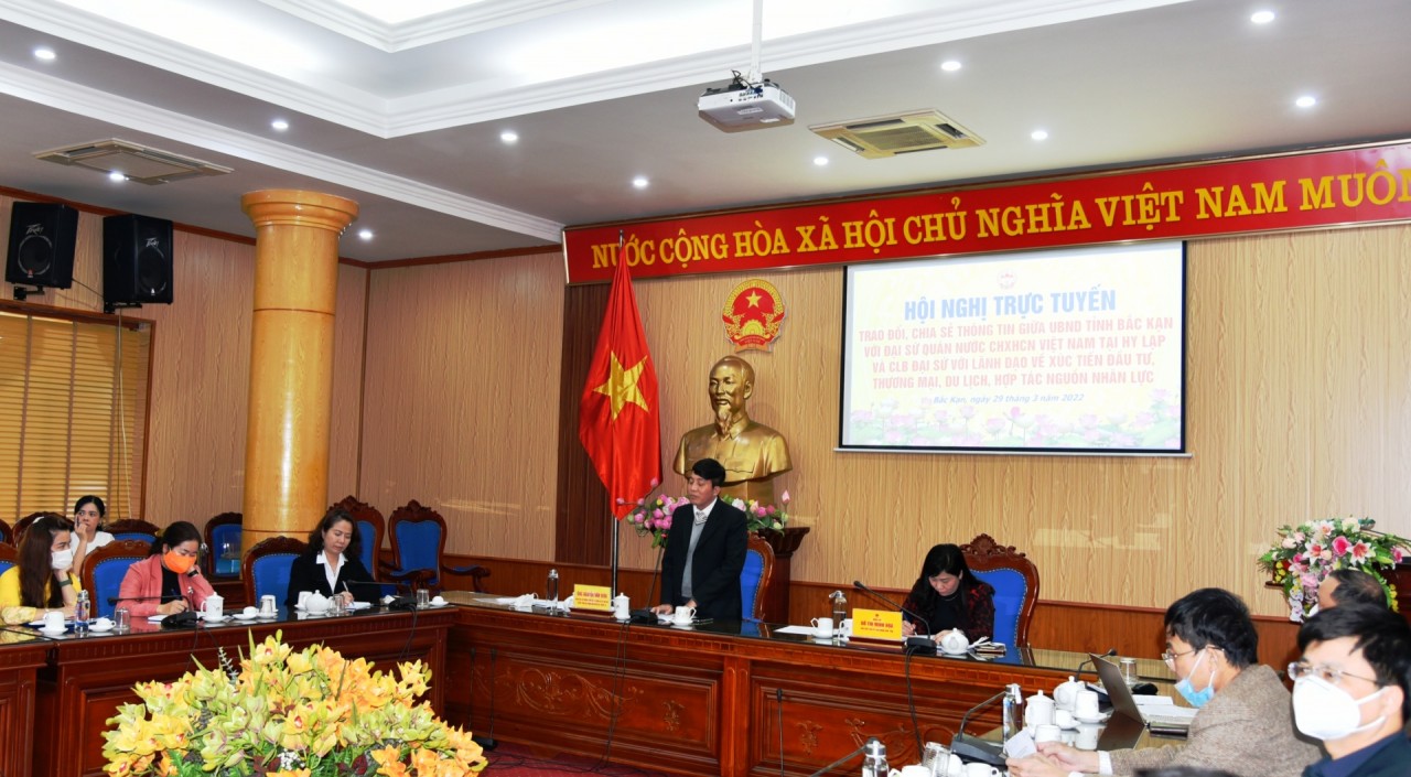 Xúc tiến đầu tư giữa tỉnh Bắc Kạn và Đại sứ quán Việt Nam tại Hy Lạp Xúc tiến đầu tư giữa tỉnh Bắc Kạn và Đại sứ quán Việt Nam tại Hy Lạp