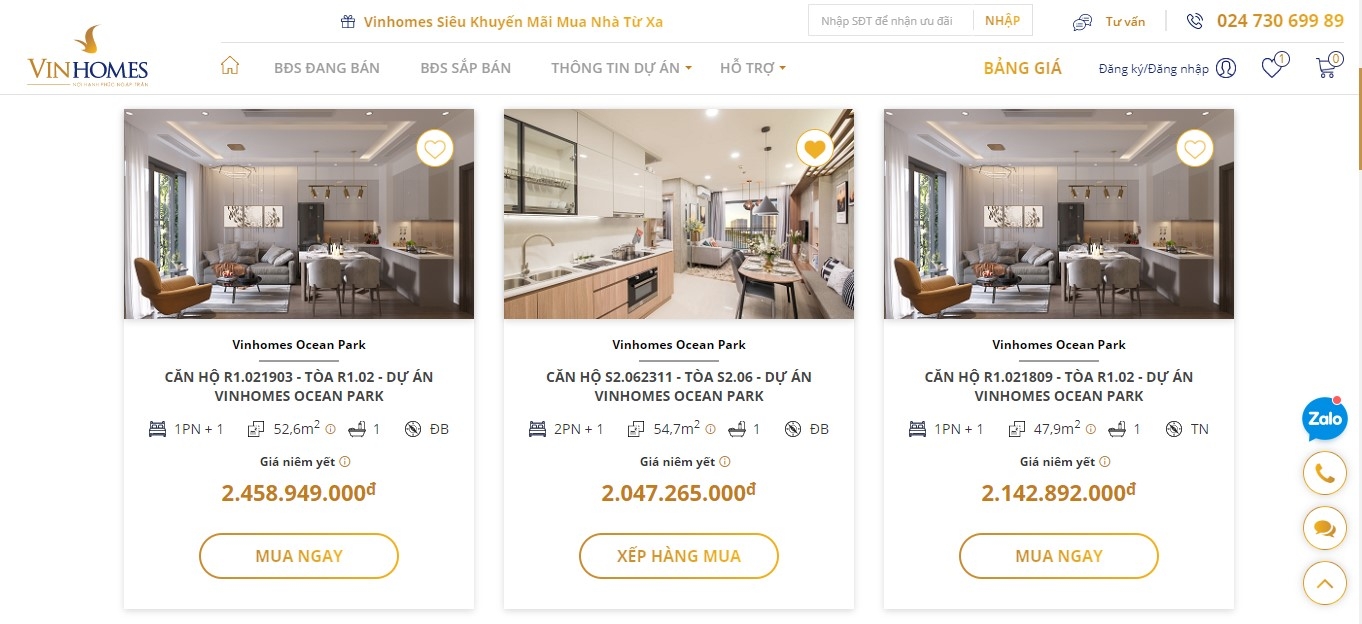 trai nghiem mua sam bat dong san truc tuyen tai vinhomes online