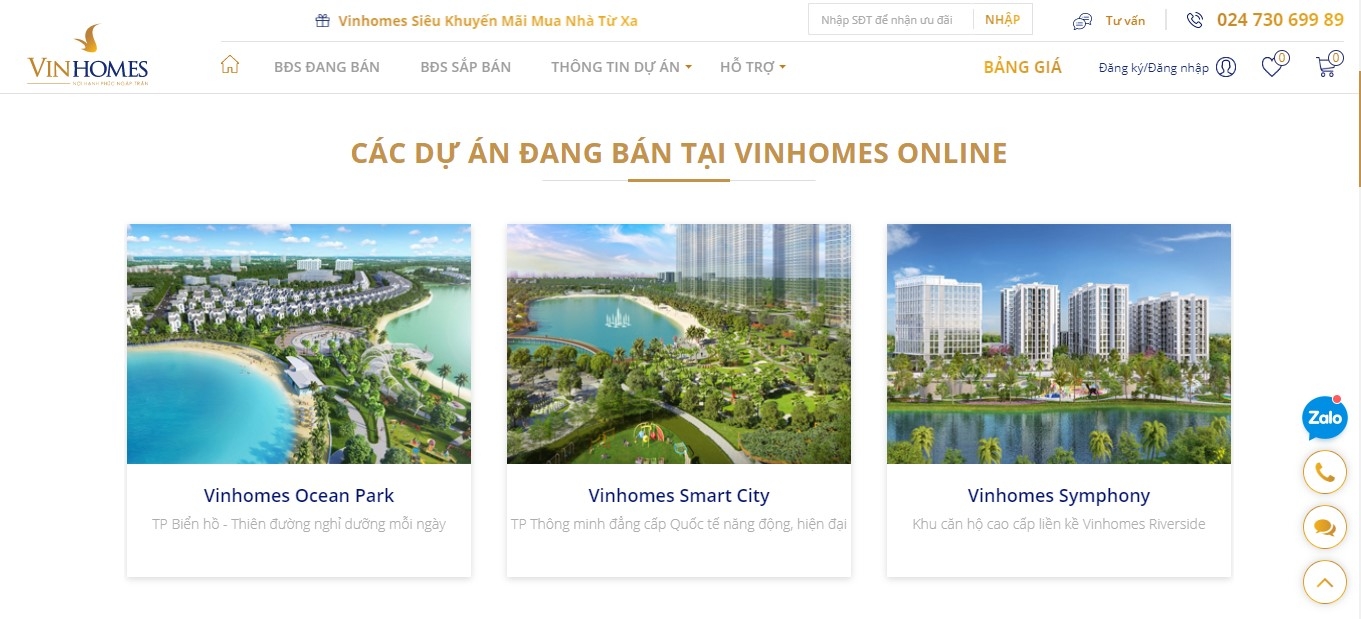 trai nghiem mua sam bat dong san truc tuyen tai vinhomes online